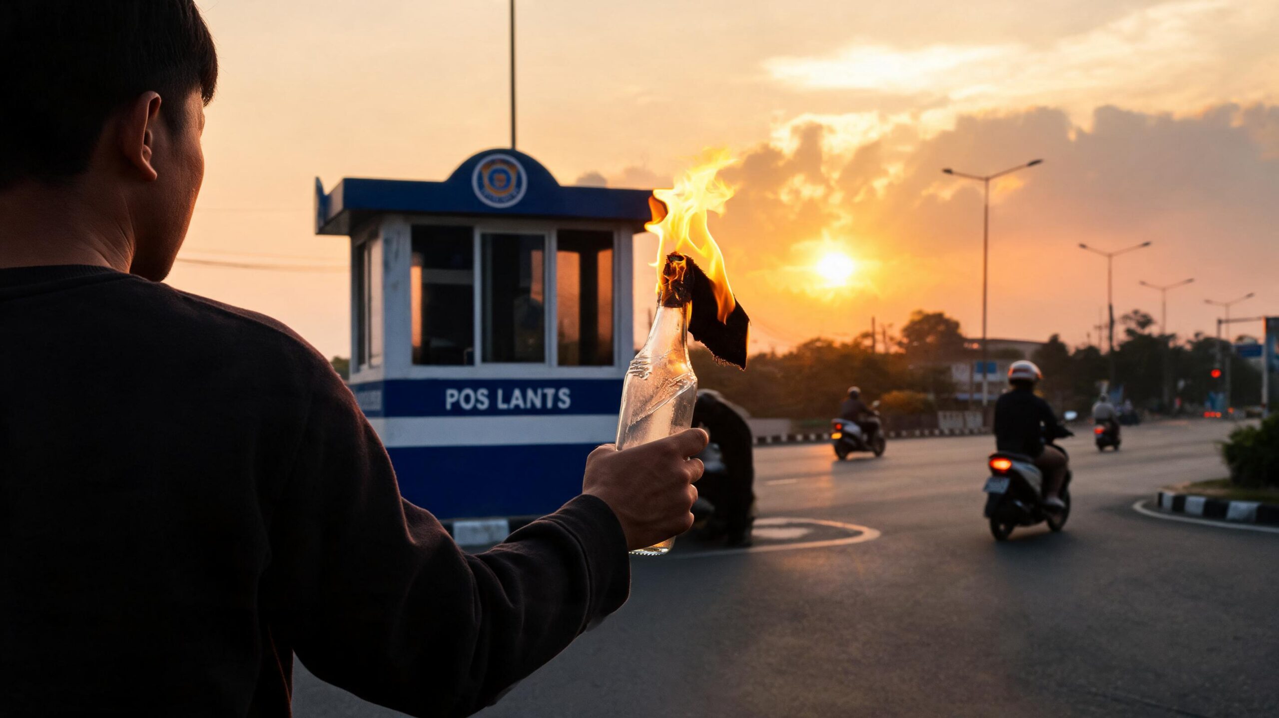 Polisi Tangkap Terduga Pelaku Pelemparan Bom Molotov di Surabaya