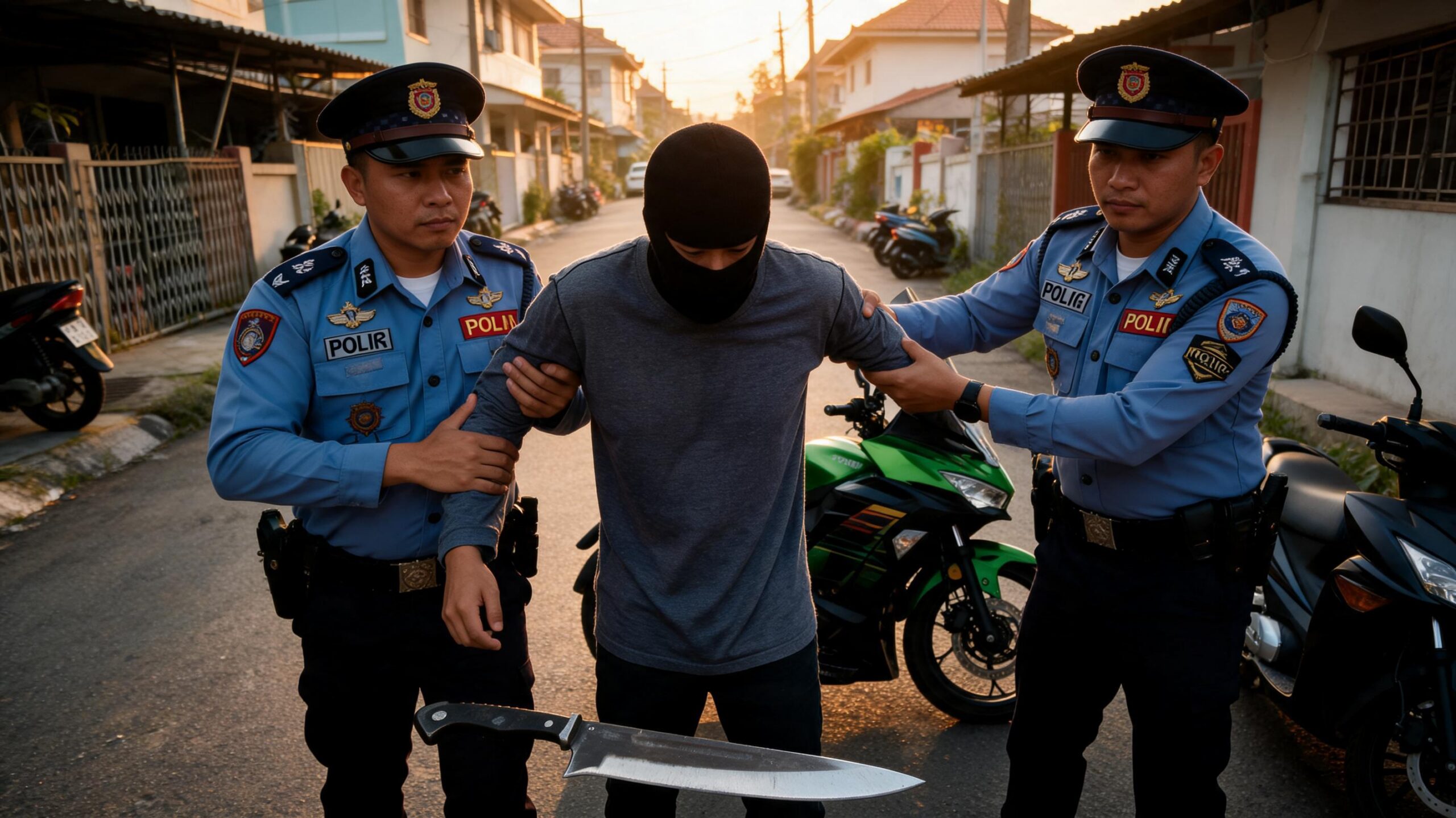 Polisi Tangkap Pencuri Motor Bersenjata di Tanjung Priok